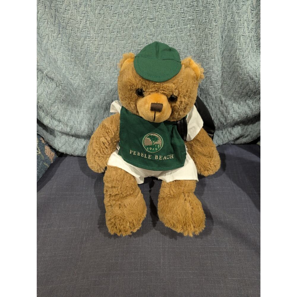 Pepple Beach Plush Caddy Bear with golf bag (no clubs) Resort Exclusive